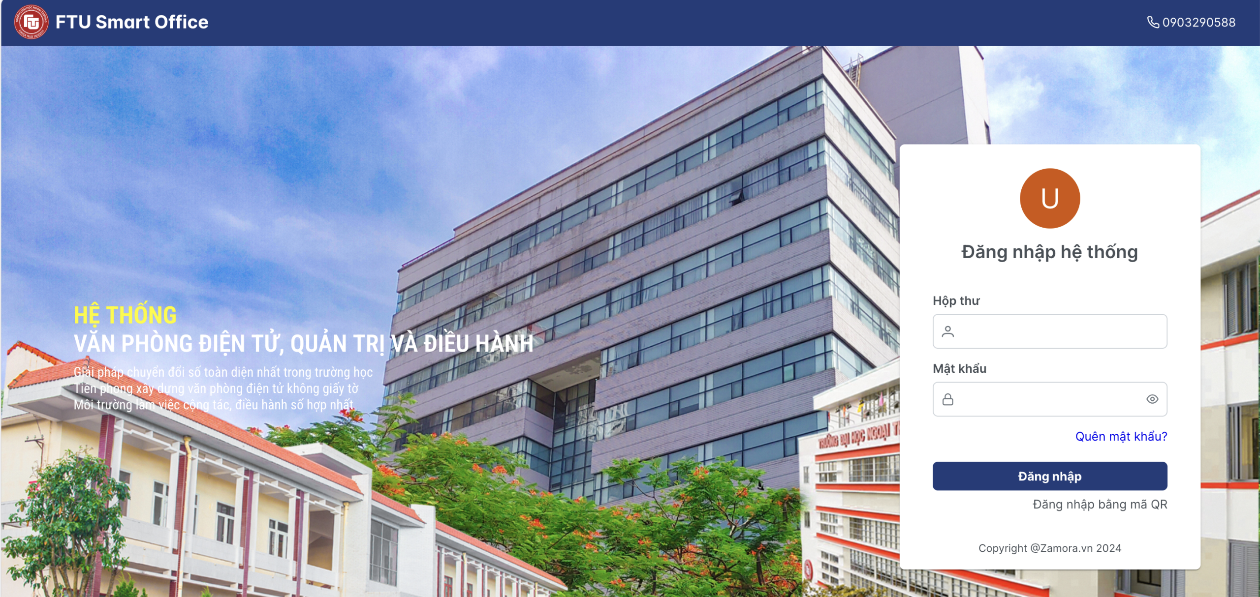 Trường ĐH Ngoại thương sử dụng hệ thống Văn phòng điện tử Zamora